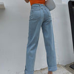 Hong Kong-flavored Loose High-Waisted Thin Trendy Wide-Leg Pants Thin Section