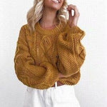 New Sweater Woman Selling Round Collar Flowers
