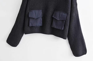 Sweater bat sleeve sweater