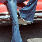 Women's Wide-leg Slim-fitting Mid-waist Sexy Jeans
