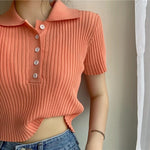 Lapel sweater pullover sweater