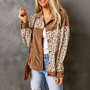 Femyza Corduroy Leopard Jacket