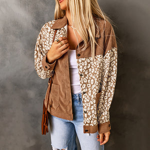 Femyza Corduroy Leopard Jacket