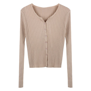 Slim Thin Sweater Cardigan Coat Woman