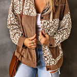 Femyza Corduroy Leopard Jacket