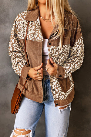 Femyza Corduroy Leopard Jacket