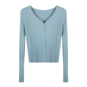 Slim Thin Sweater Cardigan Coat Woman