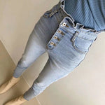Women's Skinny High-waisted Cropped Cropped Jeans