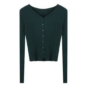Slim Thin Sweater Cardigan Coat Woman