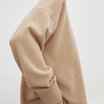 Laminated Shawl Round Neck Sweater Woman
